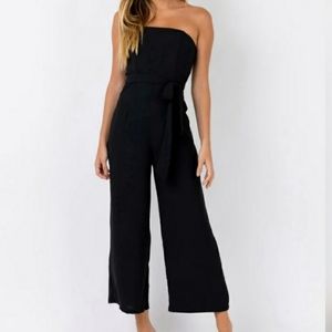 Princess Polly Jumpsuit Strapless Black